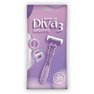 Apollon Diva3 eldobható borotva 3+1db-os Sensitive női