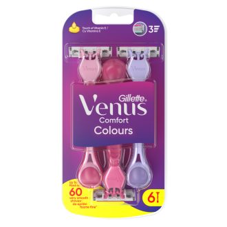 Gillette Venus 3 Colors Eldobható Borotva, 6 Db/Csomag