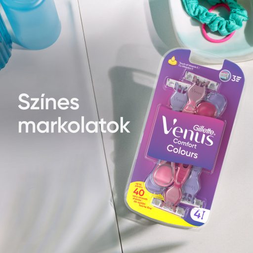 Gillette Venus Comfort Colours Eldobható Borotva, 6 Db/Csomag