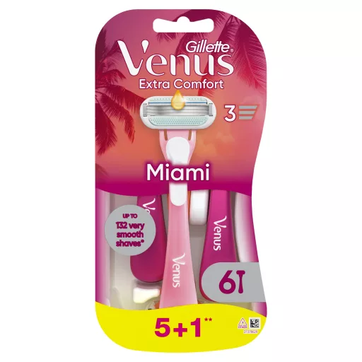 Venus Extra Comfort Miami Eldobható Borotva, db 6 