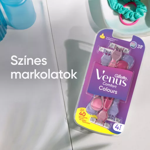 Gillette Venus Comfort Colours Eldobható Borotva, 8 Db/Csomag