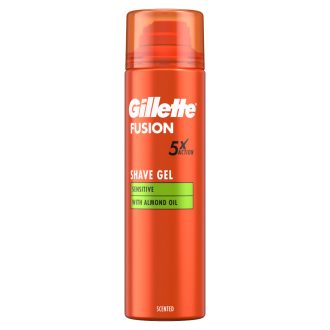   Gillette Fusion Borotvazselé Mandulaolajjal, Érzékeny Bőrre, 200ml