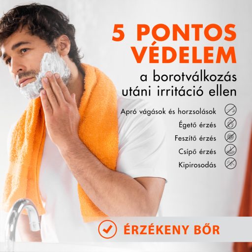 Gillette Fusion Borotvazselé Mandulaolajjal, Érzékeny Bőrre, 200ml