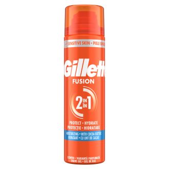   Gillette Fusion Hidratáló Borotvazselé Férfiak Számára, Kakaóvajjal, 200ml