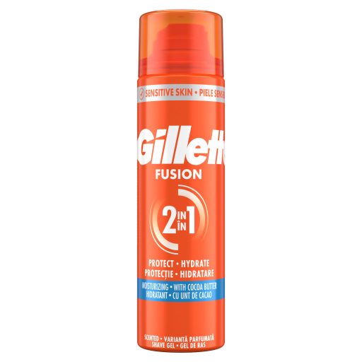 Gillette Fusion Hidratáló Borotvazselé Férfiak Számára, Kakaóvajjal, 200ml