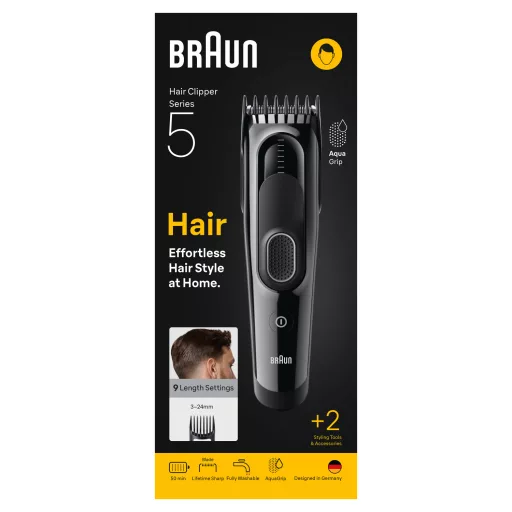 Braun Series 5 Hajvágó,+2 Formázóeszköz, 9 Hosszbeállítás, HC5510