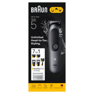   Braun Series 5 Multifunkciós Készlet, 7 az 1-ben Szőrtelenítő, Éles Penge, Testszőrnyírás, AIO5520