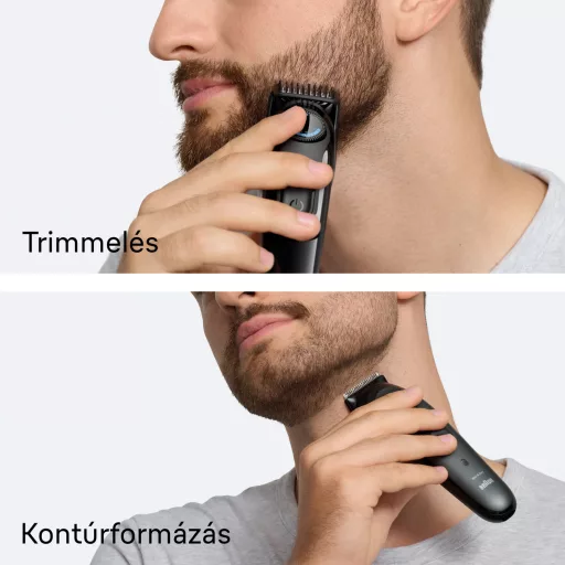 Braun Series 3 Szakállvágó, +2 Formázóeszköz, 20 Hosszbeállítás, Éles Pengék, BT3500, Fekete