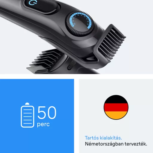 Braun Series 3 Szakállvágó, +2 Formázóeszköz, 20 Hosszbeállítás, Éles Pengék, BT3500, Fekete