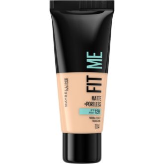   Maybelline New York Fit Me! Matte + Poreless alapozó 104 Soft Ivory, 30 ml