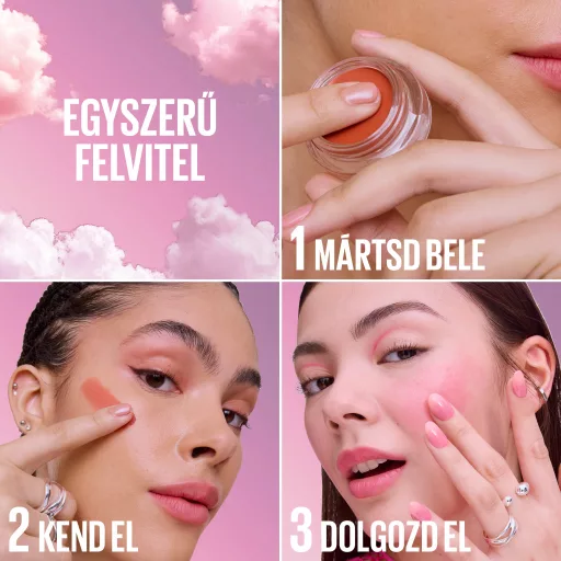Maybelline pirosító CloudTopia 03 Divine Crimson matt hatású