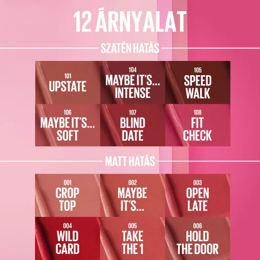 Maybelline ajakrúzs Serum Lipstick 108 Fit Check szatén hatású