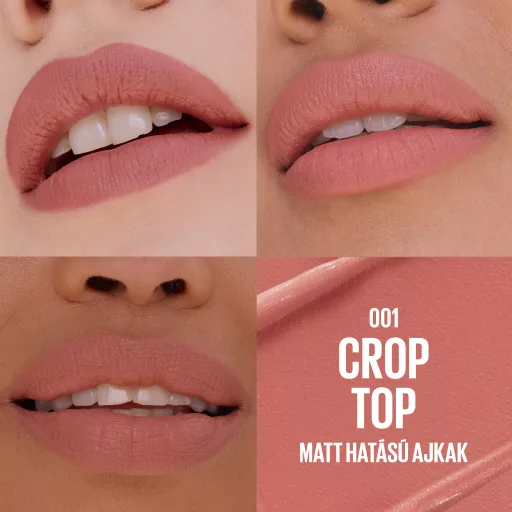 Maybelline ajakrúzs Serum Lipstick Matte 001 Crop T matt hatású
