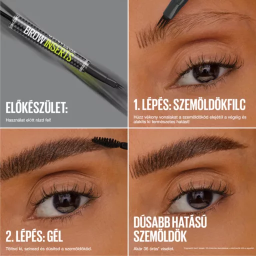 Maybelline szemöldökfilc Brow Inserts Soft Brown 2