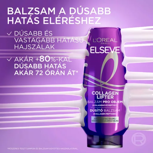 L'Oréal Paris Elseve Collagen Lifter dúsító balzsam vékonyszálú lelapuló hajra 300 ml