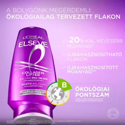 L'Oréal Paris Elseve Collagen Lifter dúsító balzsam vékonyszálú lelapuló hajra 300 ml