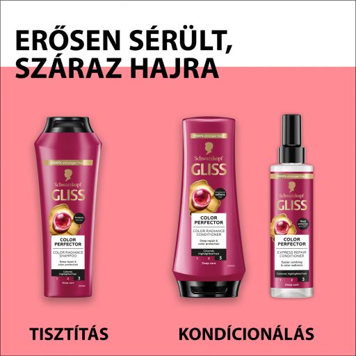 Gliss Color Perfector hajbalzsam hyaluronnal és vörösáfonya-kivonattal 200 ml