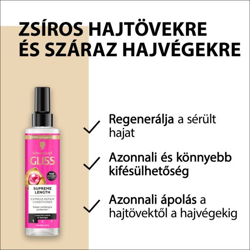 Schwarzkopf Gliss Supreme Length Express Repair hajbalzsam 200 ml