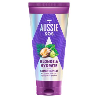   Aussie SOS Blonde & Hydrate Balzsam 200ml Szőkített, Melírozott vagy Ősz Hajra
