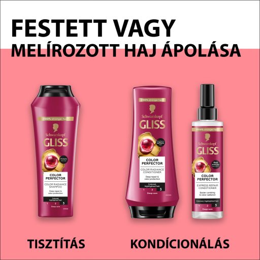Gliss Color Perfector Express Repair hajbalzsam hyaluronnal + vörösáfonya-kivonattal 200 ml