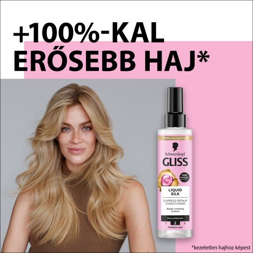 Schwarzkopf Gliss Liquid Silk Express Repair hajbalzsam ceramidokkal + selyemmel 200 ml
