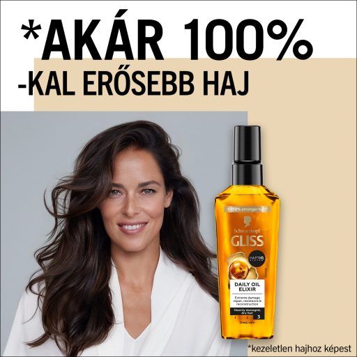 Gliss Daily Oil Elixir hajolaj, erősen sérült, száraz hajra 75 ml 