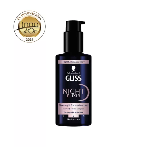 Gliss hajpakolás 100ml sérült és töredezett hajra éjszakai