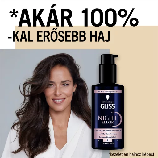 Gliss hajpakolás 100ml sérült és töredezett hajra éjszakai