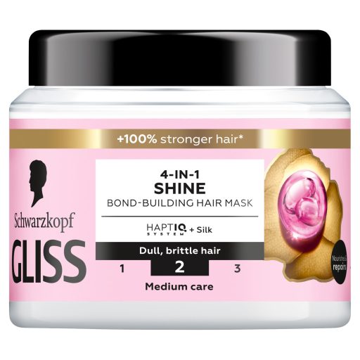 Gliss 4 az 1-ben ragyogás hajmaszk 400 ml