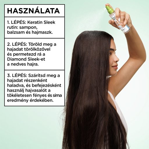 Garnier Fructis hajápoló spray 150ml Keratin Sleek Diamond vegán