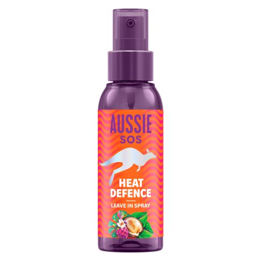 Aussie SOS Heat Defence hajon hagyható Spray 100ml Hővédelemre és 100 Órás Hidratálásra