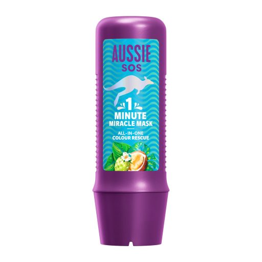Aussie SOS 1 Minute Miracle Colour Mentő Pakolás 250ml Száraz, Festett Haj Táplálására
