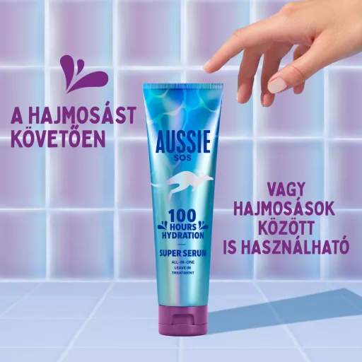 Aussie SOS Hajon Hagyható Super Szérum 160ml Száraz Hajra. Akár 100 Órás Hidratálás
