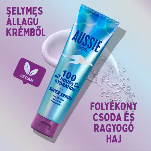 Aussie SOS Hajon Hagyható Super Szérum 160ml Száraz Hajra. Akár 100 Órás Hidratálás