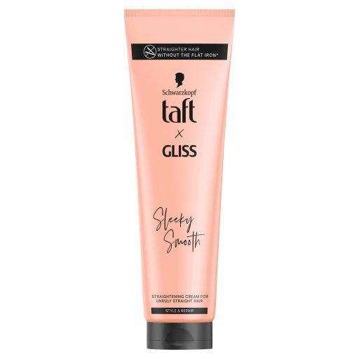 Taft X Gliss Sleeky Smooth hajegyenesítő krém a rakoncátlan egyenes hajra 150 ml