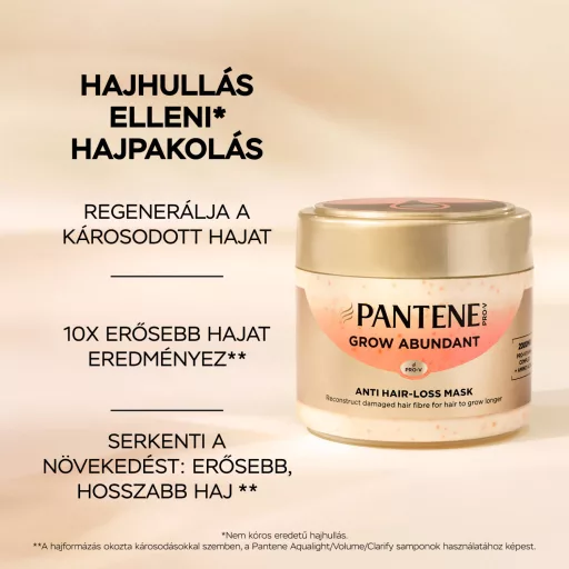 Pantene Grow Abundant Hajhullás Elleni Pakolás 300ml, Károsodott Hajra. 10X Erősebb Haj
