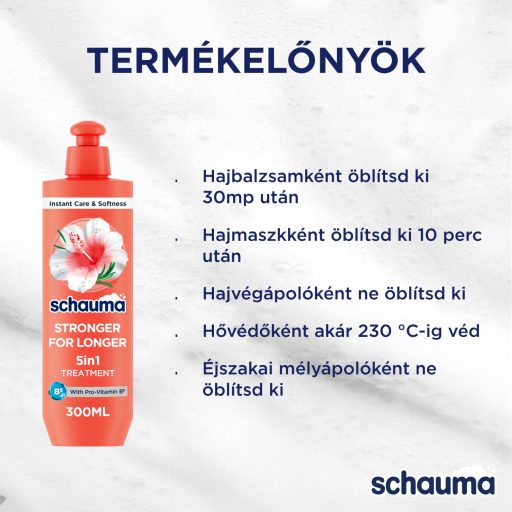 Schauma erősítő univerzális hajápoló hibiszkusszal & rozmaringgal, hosszú hajra 300 ml