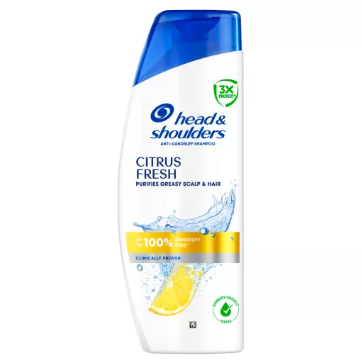 Head & Shoulders Citrus Fresh korpásodás elleni sampon zsíros hajra 400ml napi használatra