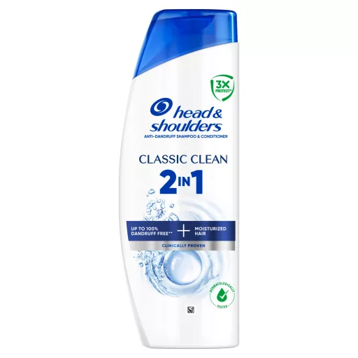 Head & Shoulders Classic Clean 2az1-ben korpásodás elleni sampon 400ml. Friss tiszta Illat