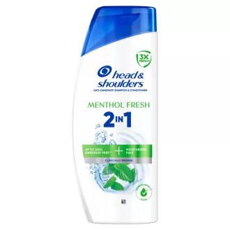   Head & Shoulders Menthol Fresh 2in1 korpásodás elleni sampon 400ml. Frissítő mentolillat