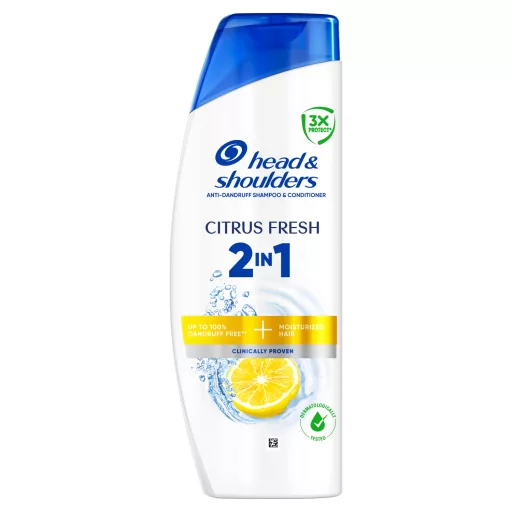 Head & Shoulders Citrus Fresh 2az1-ben Korpásodás Elleni Sampon és Balzsam, 400 ml
