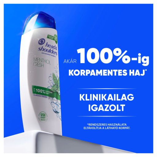 Head & Shoulders Menthol Fresh korpásodás elleni sampon 800ml pumpás napi használatra