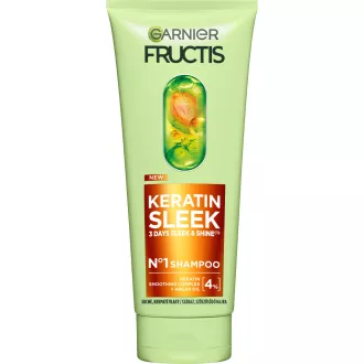   Garnier Fructis sampon 200ml Keratin Sleek száraz szöszösödő hajra