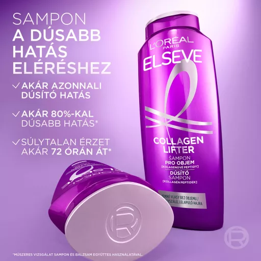 L'Oréal Paris Collagen Lifter dúsító sampon vékonyszálú, lelapuló a hajra 250 ml