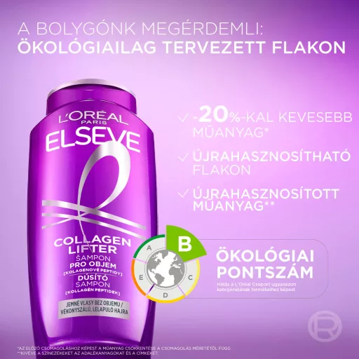 L'Oréal Paris Collagen Lifter dúsító sampon vékonyszálú, lelapuló a hajra 250 ml