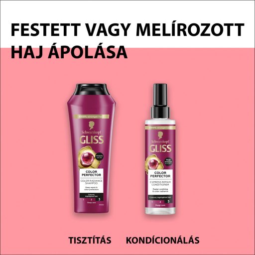 Gliss Color Perfector sampon hyaluronnal és vörösáfonya-kivonattal 250 ml
