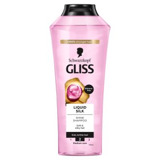   Gliss Liquid Silk sampon ceramidokkal és selyemmel, törékeny és fakó hajra 400 ml