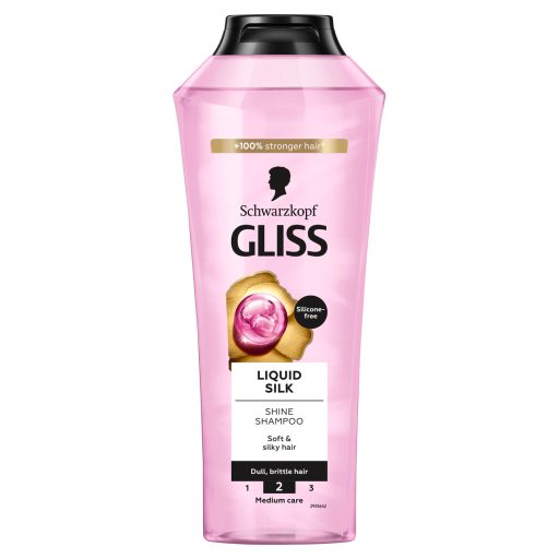 Gliss Liquid Silk sampon ceramidokkal és selyemmel, törékeny és fakó hajra 400 ml