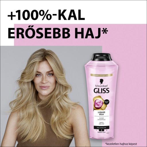 Gliss Liquid Silk sampon ceramidokkal és selyemmel, törékeny és fakó hajra 400 ml