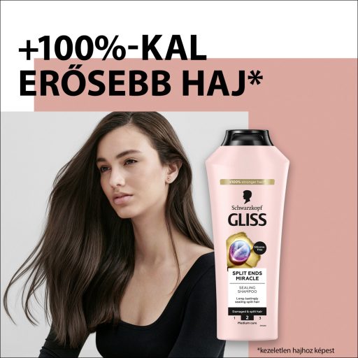 Gliss Split Ends Miracle sampon ionic komplex-szel és szőlőmag olajjal 400 ml
